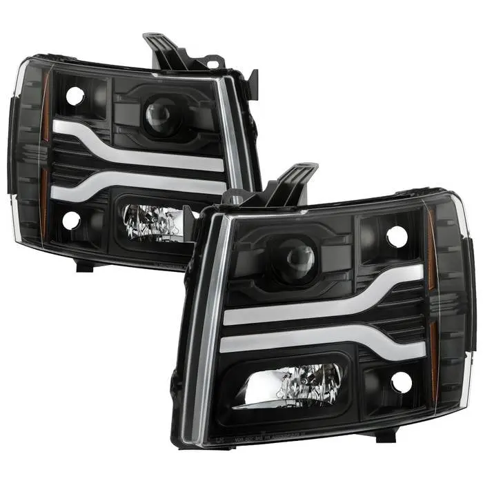 Spyder Chevy Silverado 1500 07-13/2500Hd/3500Hd 07-14 Led Black Pro-Yd-Cs07v3pl-Bk 1