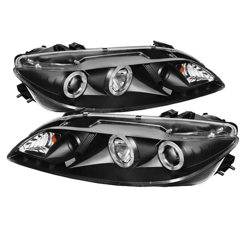 Spyder Mazda 6 03-05 With Fog Lights Projector Headlights Led Halo Drl Blk Pro-Yd-M603-Fog-Drl-Bk 1