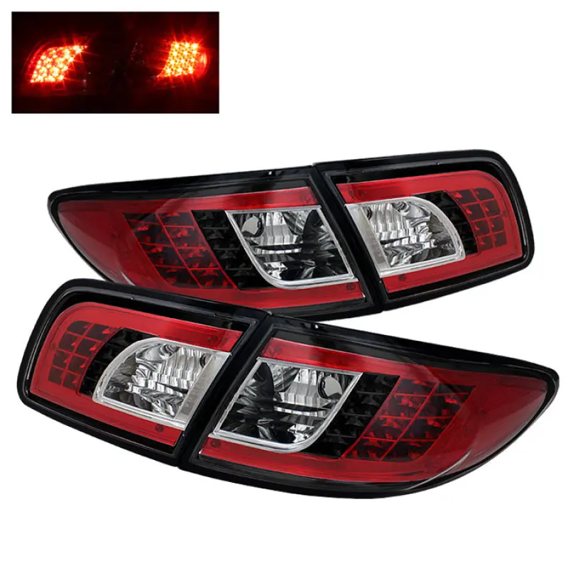 Spyder Mazda 6 03-08 4/5Dr (Not Fit Wagon)Led Tail Lights Black Alt-Yd-M603-Led-Bk 1