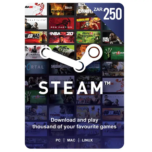 Steam Wallet Gift Card 250 Zar 1