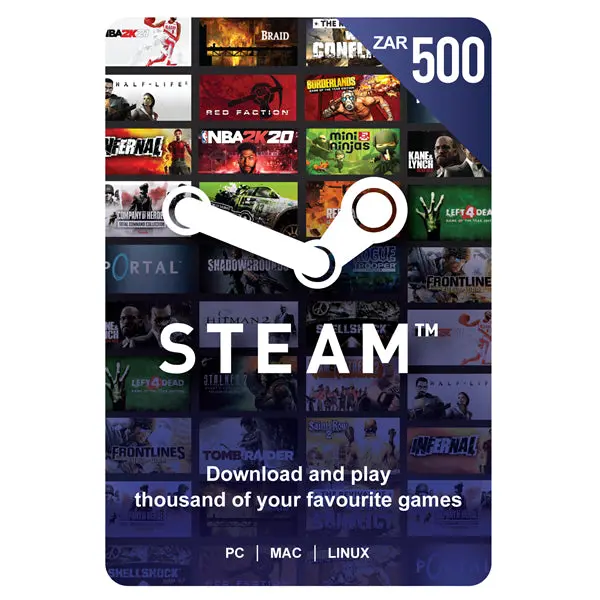 Steam Wallet Gift Card 500 Zar 1