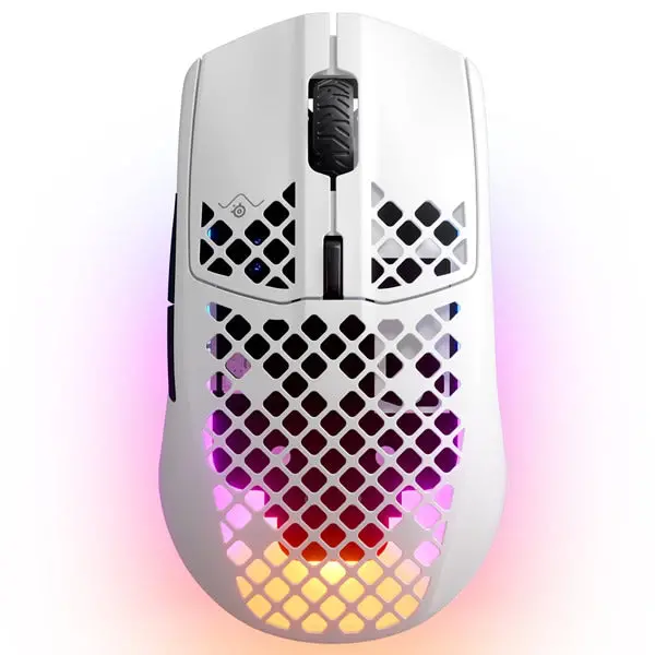 Steelseries 62608 Aerox 3 (2022) Snow Wireless Ultra Lightweight Super-Fast Mouse With Aquabarrier™ - Snow 1
