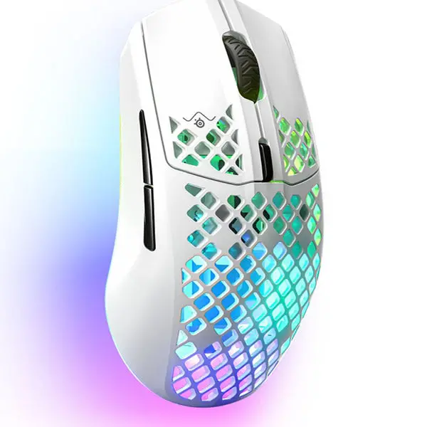 Steelseries 62608 Aerox 3 (2022) Snow Wireless Ultra Lightweight Super-Fast Mouse With Aquabarrier™ - Snow 2