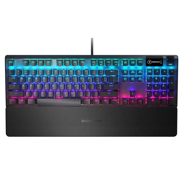 Steelseries 64532 Apex 5 Us Hybrid Mechanical Gaming Keyboard With Oled Smart Display Blue Swith Gaming Keyboard 1
