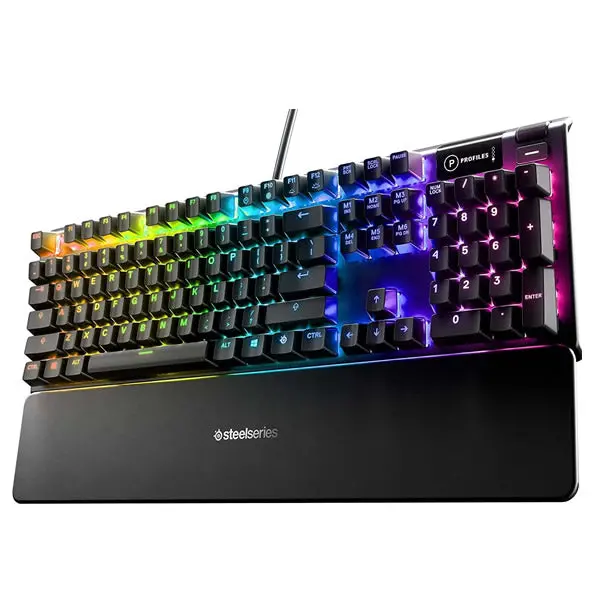 Steelseries 64532 Apex 5 Us Hybrid Mechanical Gaming Keyboard With Oled Smart Display Blue Swith Gaming Keyboard 2