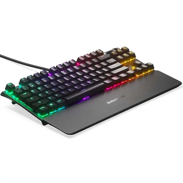 Steelseries 64646 Apex 7 Tkl Rgb Led Mechanical Tenkeyless With Smart Display Red Switch Gaming Keyboard 2