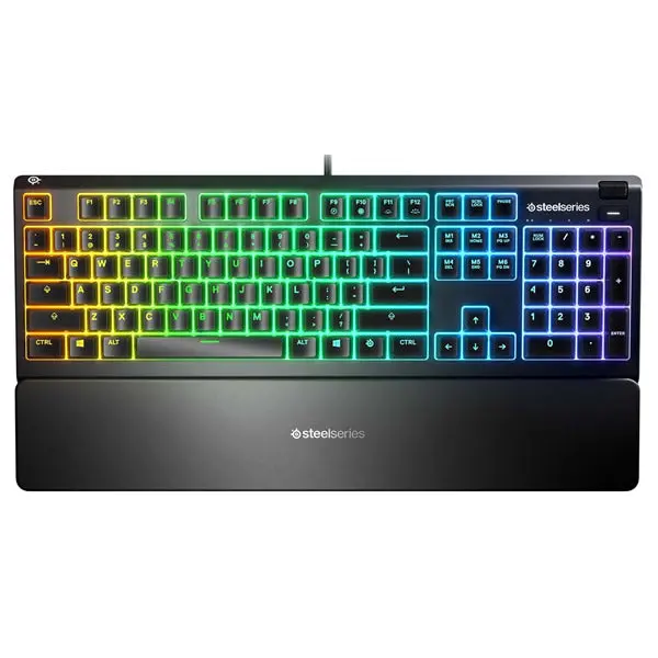 Steelseries 64795 Apex 3 Us Water Resistant Whisper Quiet Keyboard With Rgb Lighting - Black 1