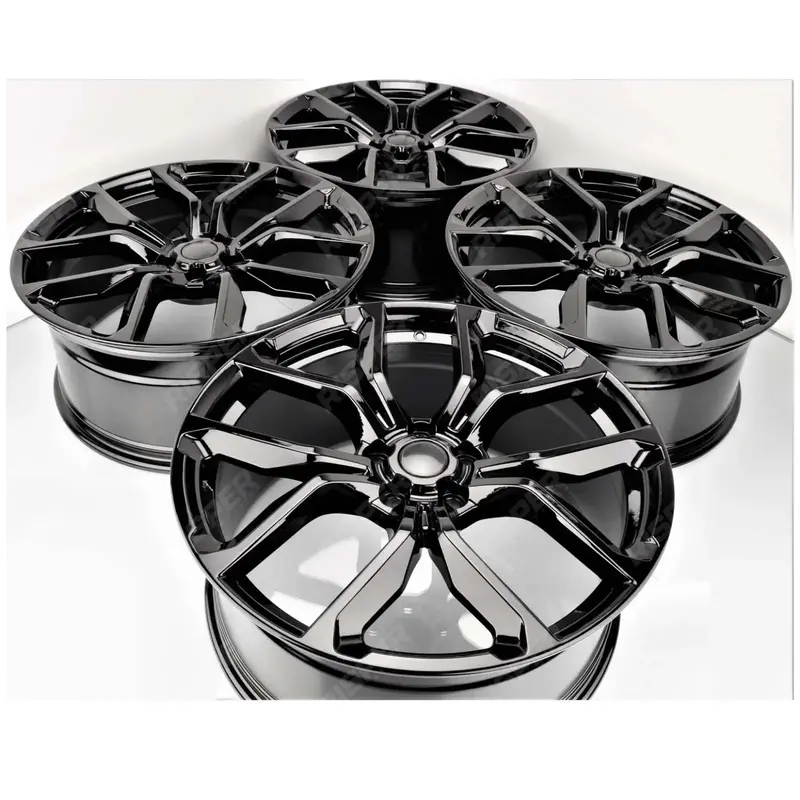 Svr Style 5 Split Spoke 5×120 – 22 Inch Alloys Wheels With Gloss Black Finish 1