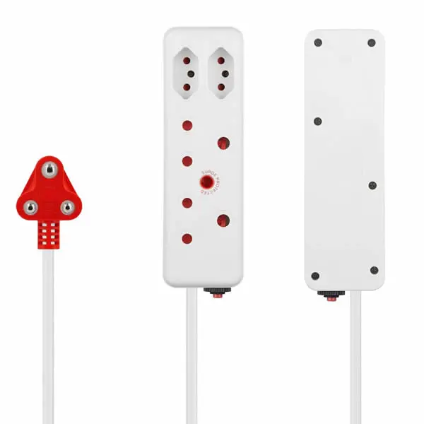 Switched 4-Way Medium Surge Extension 3M Lead 1