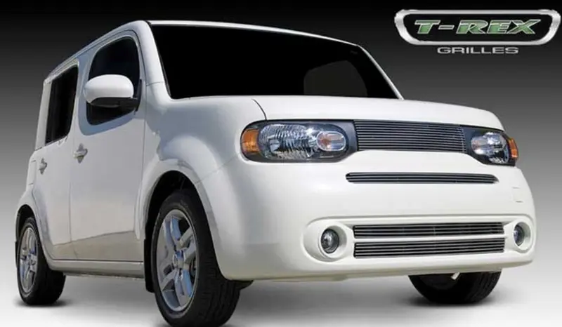 T-Rex 2009-2012 Nissan Cube Polished Aluminum Replacement Upper Billet Grille (2 Pieces) 1