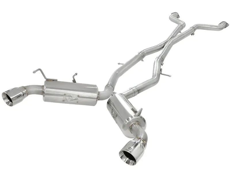 Takeda Cat-Back Exhaust 2009-2020 Nissan 370Z (V6 3.7L) With X-Pipe Balance Tube 1