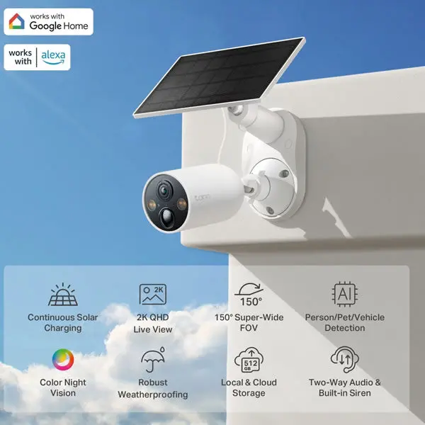 Tapo C425kit | Smart Wire-Free Security Camera And Solar Panel Kit 2