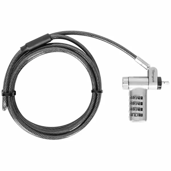 Targus Defcon® Ultimate Universal Resettable Combination Cable Lock With Slimline Adaptable Lock Head 1