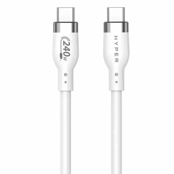 Targus Hyperjuice 240W Silicone Usb-C To Usb-C Cable 1M - White 1