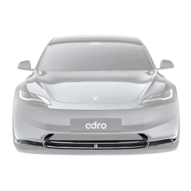 Tesla Model 3 Highland Carbon Fiber Front Lip By Adro 1