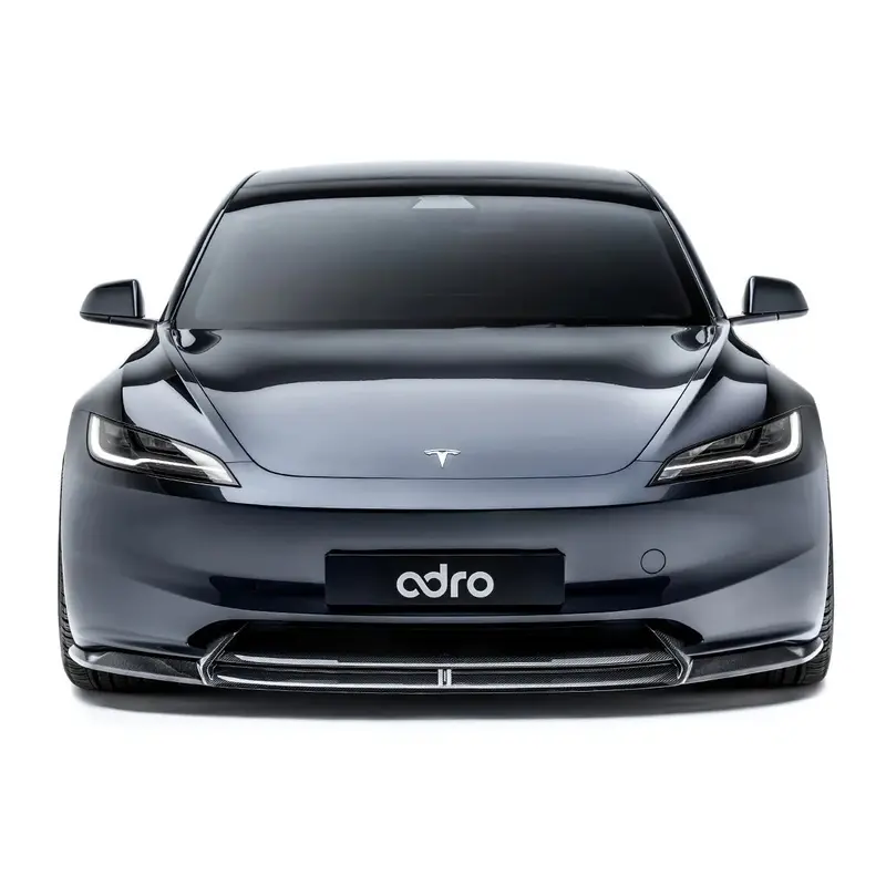 Tesla Model 3 Highland Carbon Fiber Front Lip By Adro 2
