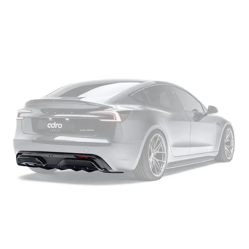 Tesla Model 3 Highland Carbon Fiber Rear Diffuser By Adro 1