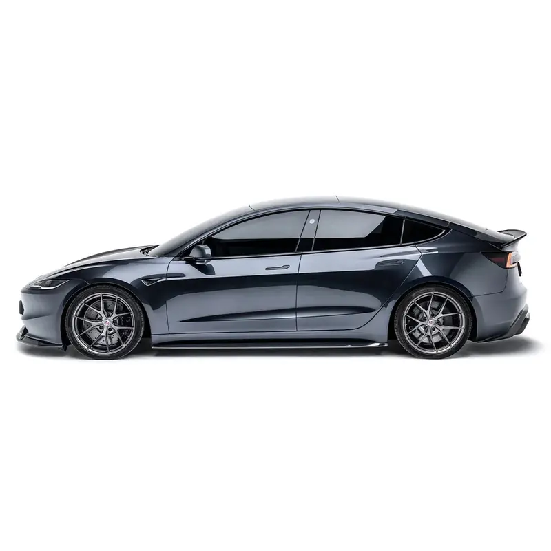 Tesla Model 3 Highland Carbon Fiber Side Skirt By Adro 2