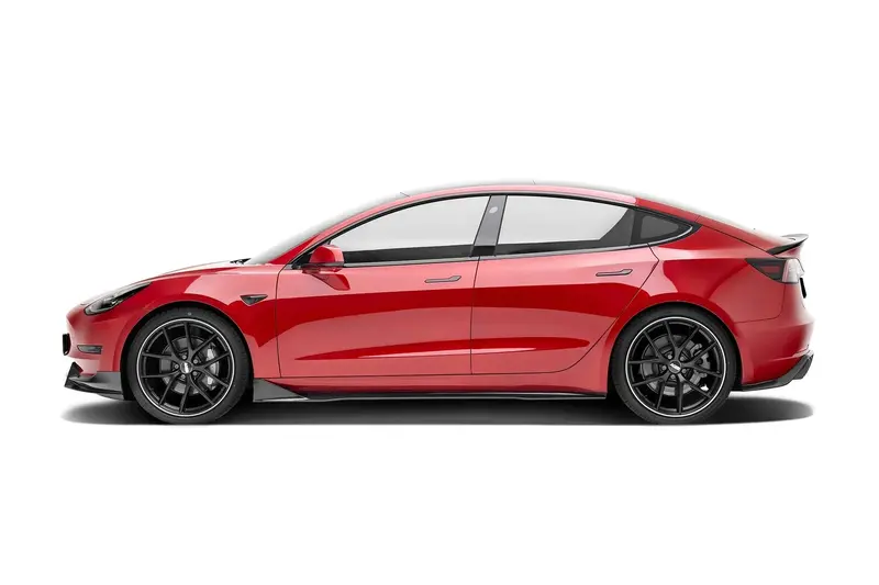Tesla Model 3 Pre-Preg Carbon Fibre Side Skirts By Adro (2017+) 2