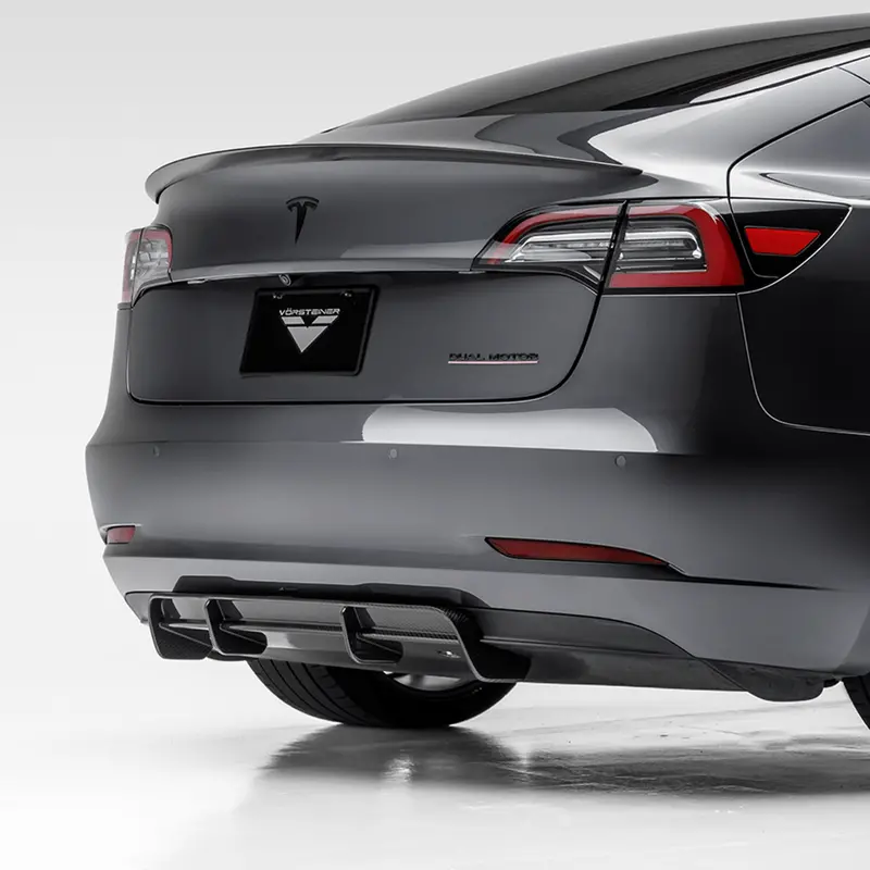 Tesla Model 3 Volta Aero Rear Diffuser By Vorsteiner 1