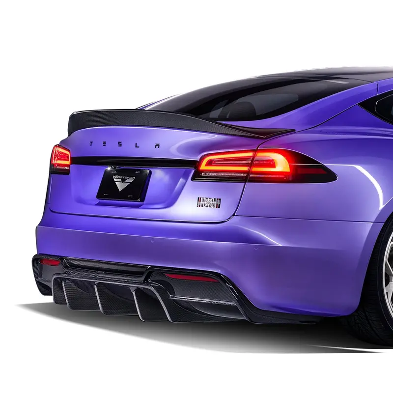 Tesla Model S Plaid Vrs Aero Decklid Spoiler Carbon Fiber By Vorsteiner (2021-2022 Only) 1