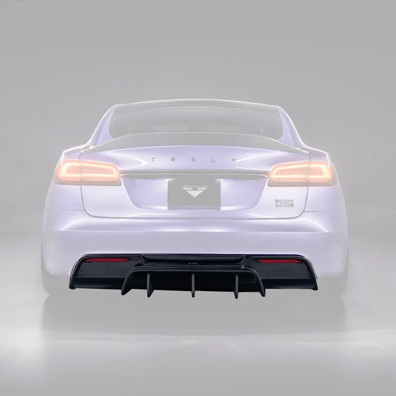 Tesla Model S Plaid Vrs Aero Rear Diffuser Carbon Fiber By Vorsteiner 2