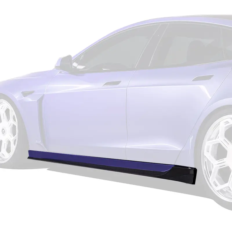 Tesla Model S Plaid Vrs Aero Side Skirts Carbon Fiber By Vorsteiner 2