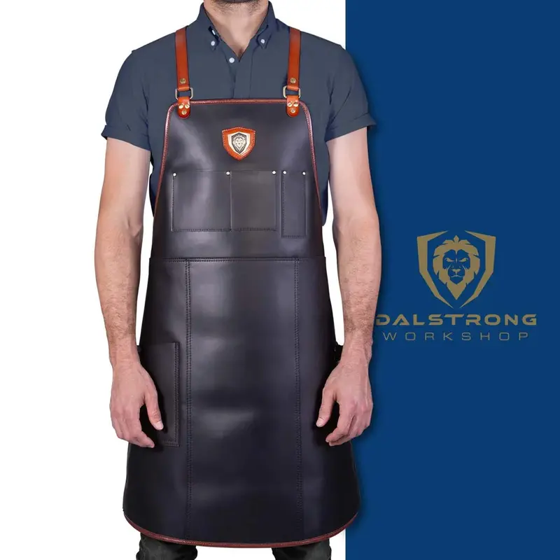 The Culinary Commander | Top-Grain Leather | Professional Chef's Kitchen Apron | Dalstrong © 1