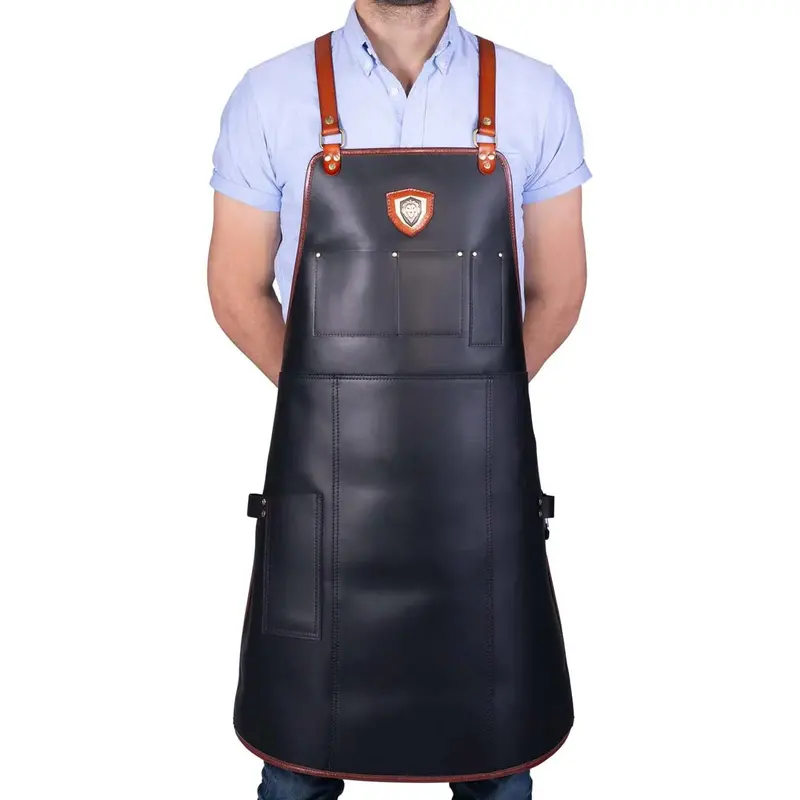 The Culinary Commander | Top-Grain Leather | Professional Chef's Kitchen Apron | Dalstrong © 2