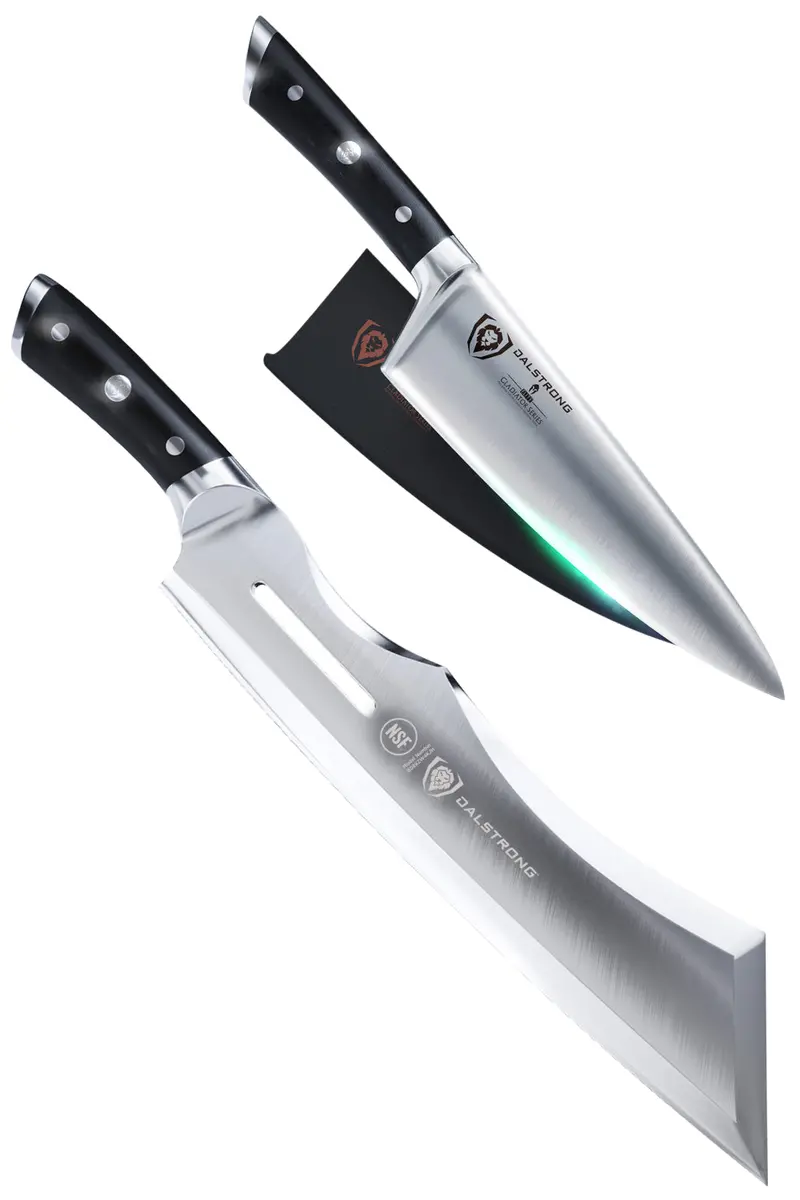 The Gladiator Bundle | 14" Annihilator Meat Cleaver With Stand + 8" Chef's Knife 1