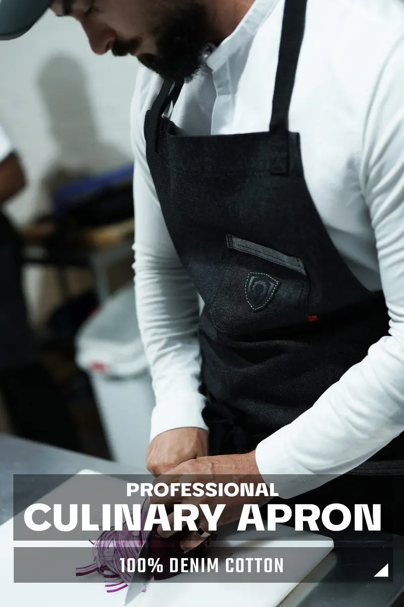 The Night Rider | Black Denim | Professional Chef's Kitchen Apron | Dalstrong © 2