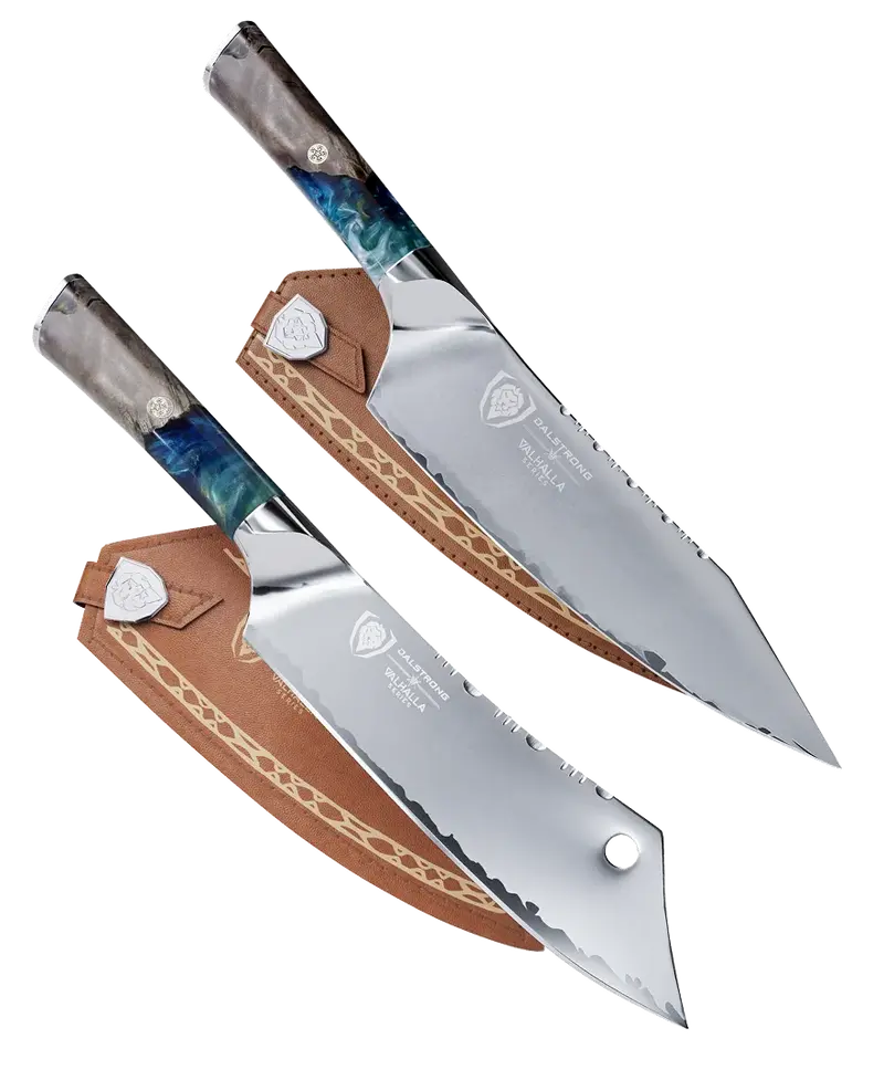 The Valhalla Series Bundle | 8" Chef Knife + 8" Chef & Crixus Hybrid Knife 1