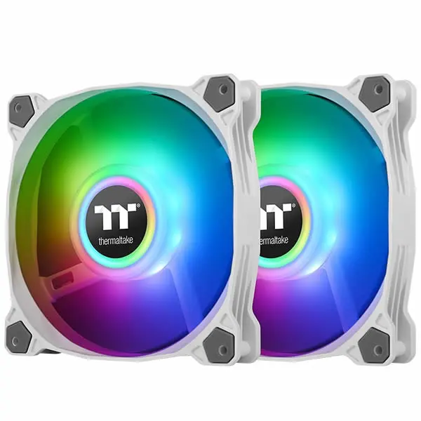 Thermaltake | Pure Duo 14 | Argb Sync Radiator Fan 2 Pack - White 1