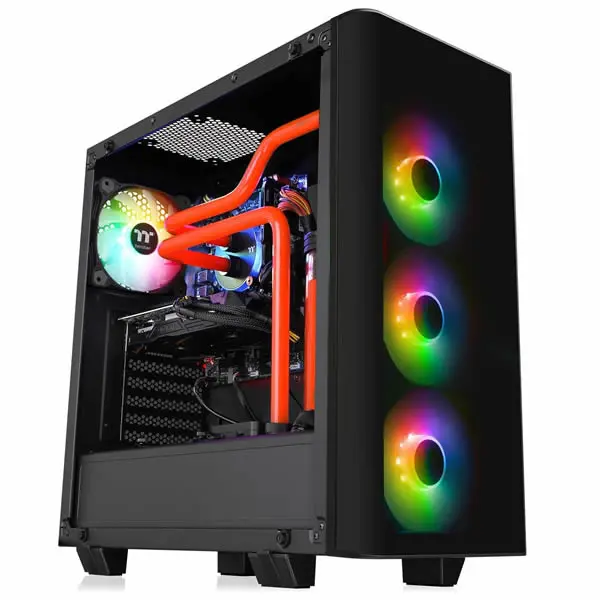Thermaltake | View 21 | Rgb Plus Edition | Mid Tower With Tempered Glass Side Panel - Black 1