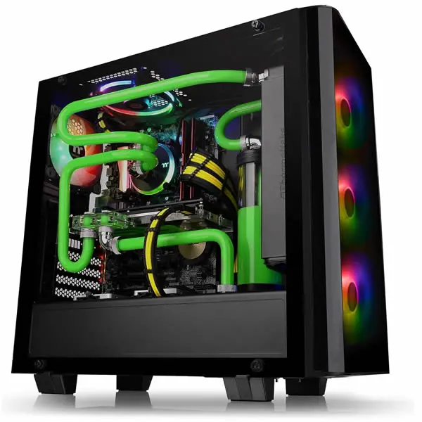 Thermaltake | View 21 | Rgb Plus Edition | Mid Tower With Tempered Glass Side Panel - Black 2