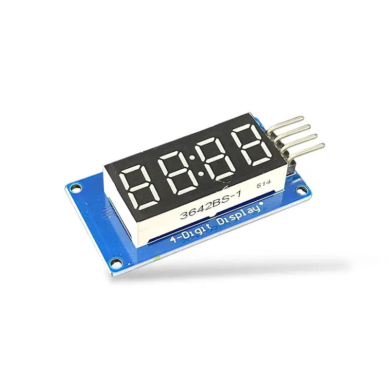 Tm1637 4 Digit 7 Segment Led Display Module | Digital Tube Display For Arduino, Esp32 & Diy Electronics Projects 1