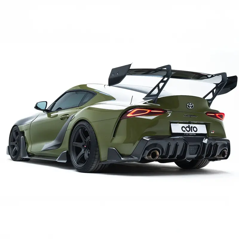 Toyota Gr Supra Mk5 Pre-Preg Carbon Fibre At-P1 Swan Neck Rear Wing By Adro (2019+) 2