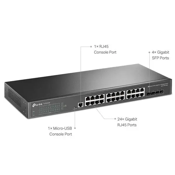Tp-Link Jetstream 24-Port Gigabit L2+ Managed Switch With 4 Sfp Slots 2