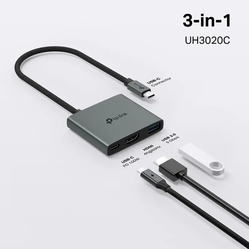 Tp-Link Uh3020c Usb Type-C 3-In-1 Hub 2