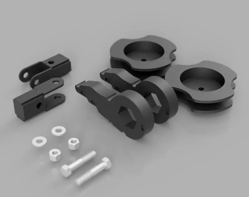 Traxda 2000-2006 Chevrolet/Gmc/Cadillac 2Wd/4Wd Suv W/ 6-Lug/ Torsion Bar/Rear Coil – Front And Rear Lift Kit 1