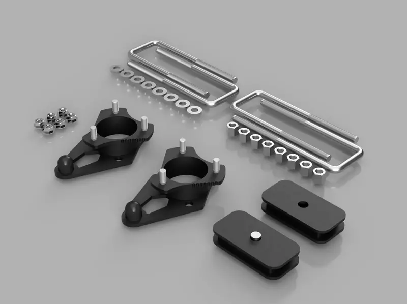 Traxda 2005-2024 Nissan Frontier /2005-2013 Nissan Navara / 2009-2013 Suzuki Equator – 3″ Front 1″ Rear Lift Kit 1