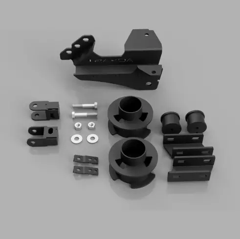 Traxda Front Level Kit +Track Bar Bracket, Bumpstop, And Sway Bar Relocation Bracket 2017-2022 Ford F250/F350/F450 Superduty 4X4 (2.5") 1