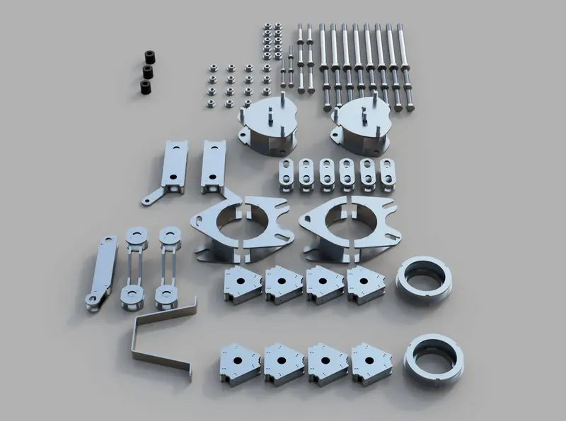 Traxda Lift Kit 2017-2024 Honda Ridgeline Awd / 2016-2022 Pilot / 2019-2023 Passport / 2014-2020 Acura Mdx – 3.5″ Front, 3″ Rear Lift Kit - 3/16" Steel, Unpainted 1