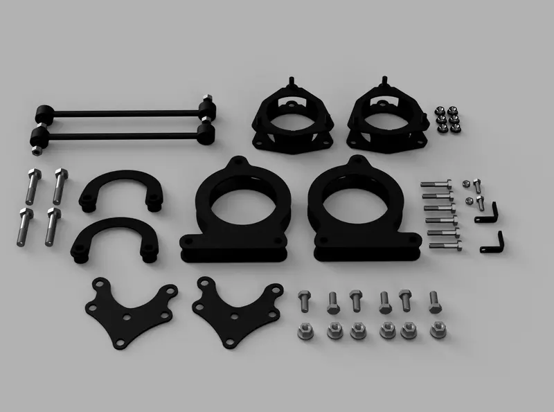 Traxda Lift Kit 2021-2026 Toyota Sienna - 2" Front / 2" Rear (Includes Sway Bar Links & Shock Brackets) 906040 1