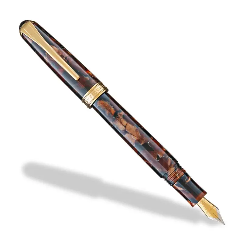 True Writer Classic Golden Dark Tortoise Fountain Pen 1
