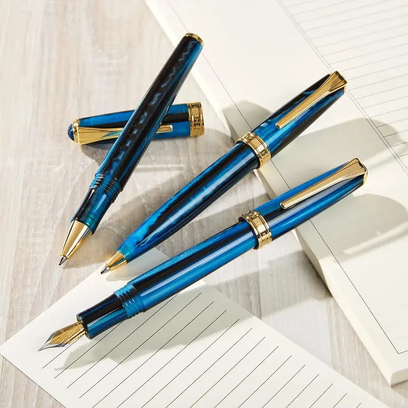 True Writer Classic Midnight Strata Fountain Pen 2