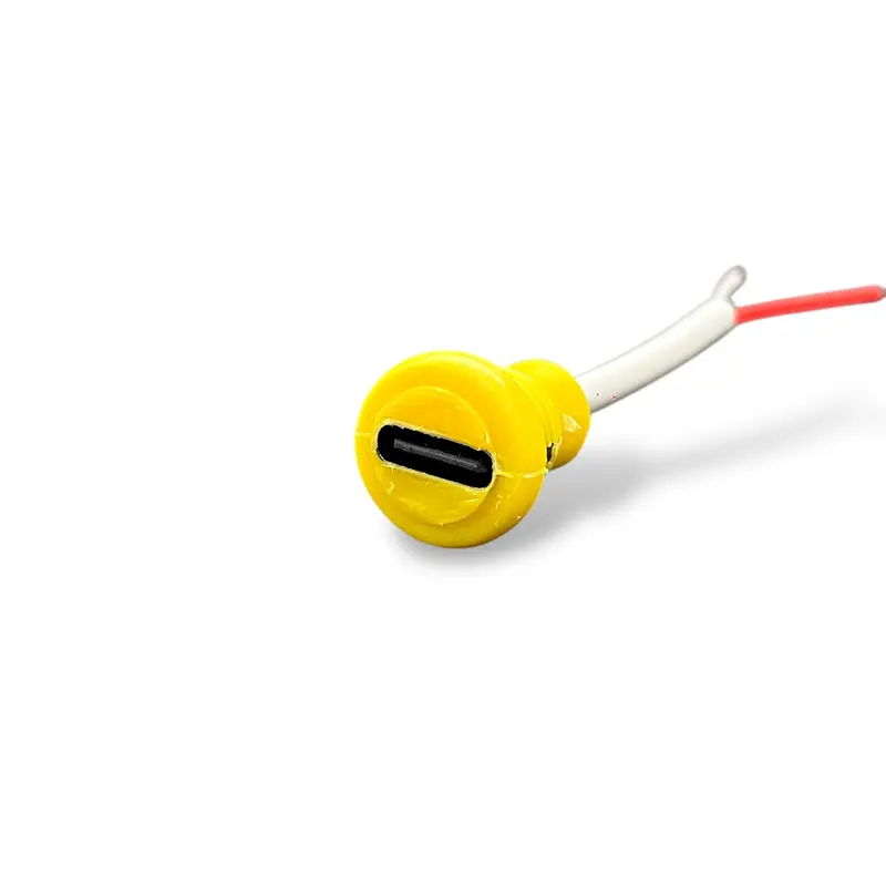 Type C Female Charging Socket With Wire | Usb Type-C 2 Pin Power Charging Connector For Diy Electronics & Projects 1