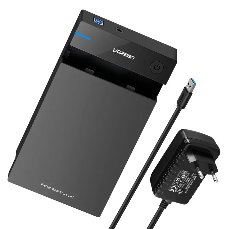 Ugreen 3.5" Sata Hard Drive Usb 3.0 Enclosure 5Gbps – Black 1