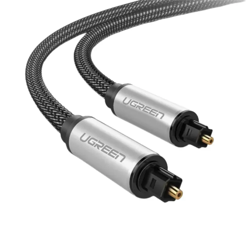 Ugreen Av108 Male To Male Toslink Optical Audio Cable 2M–Grey 1