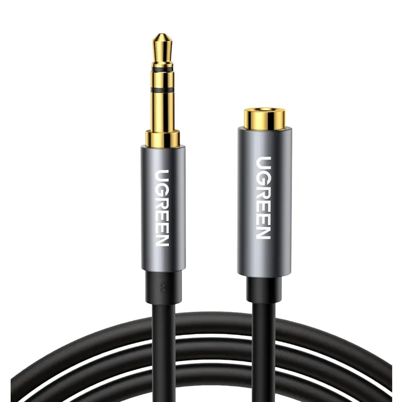 Ugreen Av118 3.5Mm Aux Extension Cable 1M – Male To Female –(Black) 1